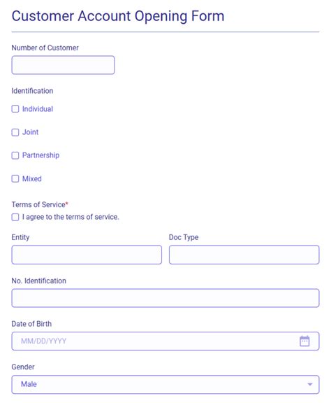 Free Customer Account Update Form Template 123formbuilder