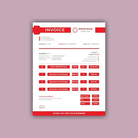 Premium Vector Vector Modern Business Invoice Design A4 Invoice