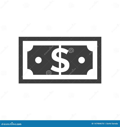 Icono Del Dinero En El Fondo Blanco Stock de ilustración Ilustración