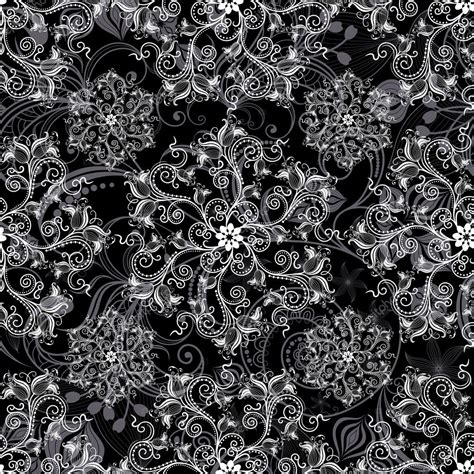 Black Seamless Pattern Stock Vector Olgadrozd