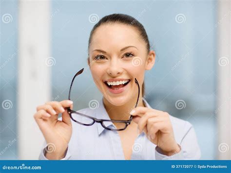 Laughing Businesswoman With Glasses Stock Image Image Of Girl Confident 37172077