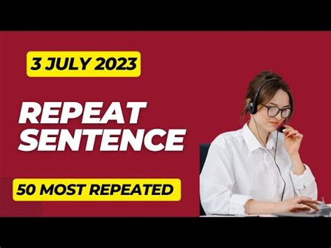 PTE Repeat Sentence Read Aloud July 2023 PTE Read Aloud YouTube