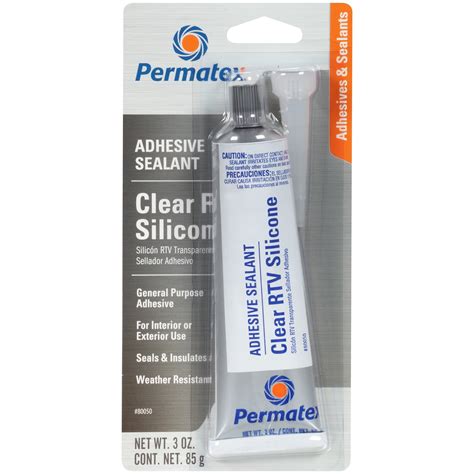 Permatex® Clear Rtv Silicone Adhesive Sealant 85g Itw Brands