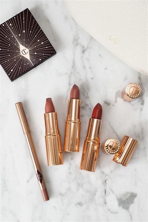 New Charlotte Tilbury Fire Rose Eyeshadow Quad Nude Lipsticks Review