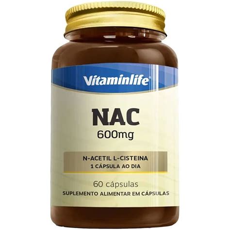 NAC 600mg - 60 Cápsulas - VitaminLife | OtimaNutri