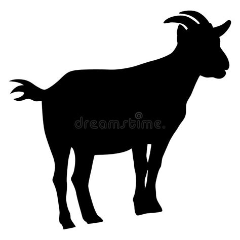 Vector of a black goat stock vector. Illustration of country - 159937271