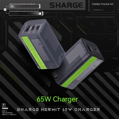 Sharge Hermit W Gallium Nitride Multi Port Fast Charger Harbar