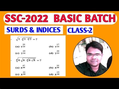 Ssc Maths Surds Indices Class By Digital Sir Youtube