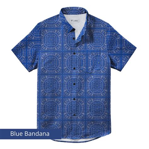 Jual Vistula Kemeja Pantai Full Print Motif Hawaii Pria Blue Bandana