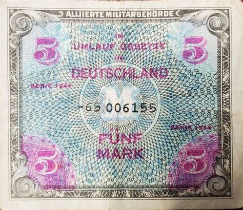 Billete Mark Allied Occupation Alemania Imperio Foronum