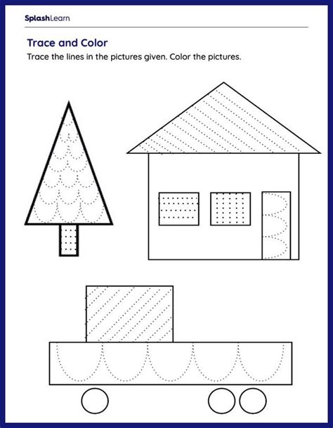 Trace The House Worksheet