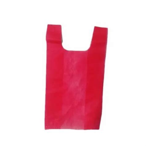 Plain Red U Cut Non Woven Bag For Grocery At Rs 120 Kg In Nebadhai