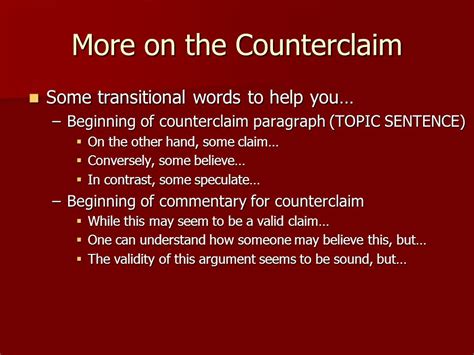 Counterclaim Paragraph Practice Ppt Download