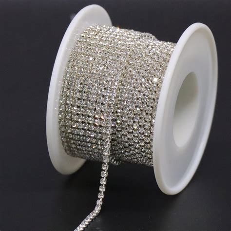 Amazon Yard Crystal Rhinestone Close Chain Trim Sewing Craft