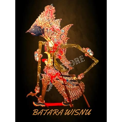 Jual Poster Wayang Kulit Jawa Batara Wisnu Untuk Hiasan Dinding Sebagai