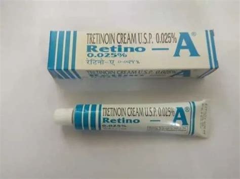 Retino A Tretinoin Cream USP 0 025 Packaging Type Tube Packaging