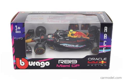 Burago Bu38082 Per Miami Scala 143 Red Bull F1 Rb19 Team Oracle Red