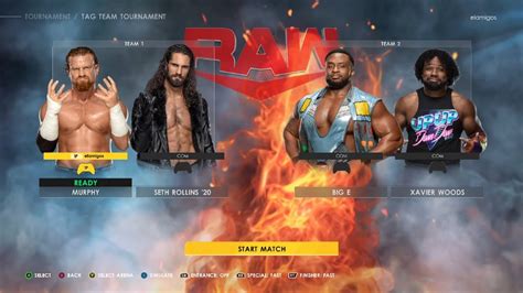 No 1 Contender Raw Tag Team Champion Match Seth Rollins Murphy Vs