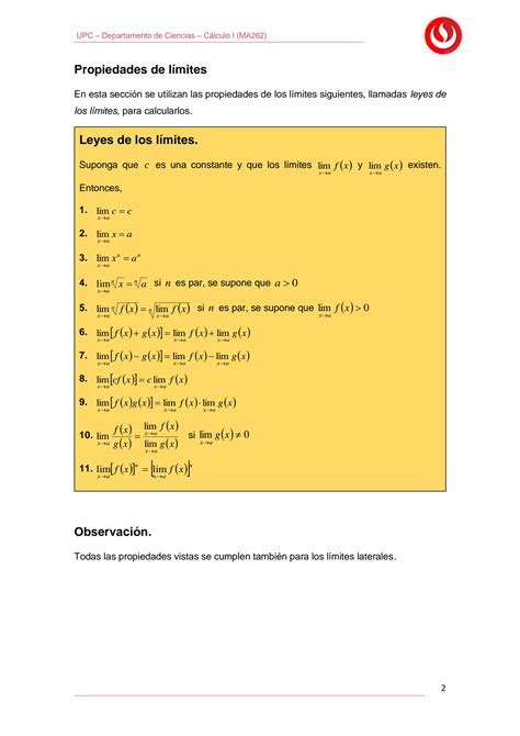 SOLUTION Operaciones Con Limites C Lculo Diferencial Studypool