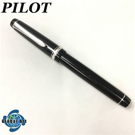 【やや傷や汚れあり】★c10102pilot パイロット万年筆カスタムヘリテイジ91ペン先 14k 585 5 Mブラック×シルバー