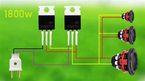 Diy Powerful Ultra Bass Amplifier 13007 Transistor Simple Circuit No Ic 28 Youtube