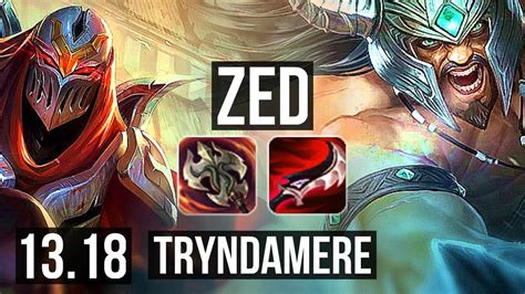 Zed Vs Trynda Mid 66 Winrate 416 Euw Master 1318 Youtube