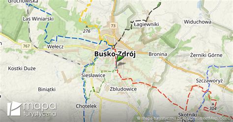 Busko Zdr J Park Zdrojowy Mapa Szlak W Turystycznych Mapa