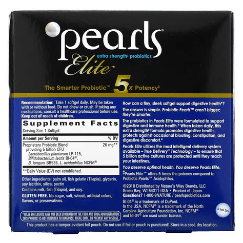 Nature's Way, Pearls Elite, Extra Strength Probiotics, 30 Once-Daily ...