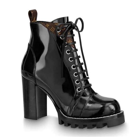 Louis Vuitton Lv Women Star Trail Ankle Boot In Black Glazed Calf