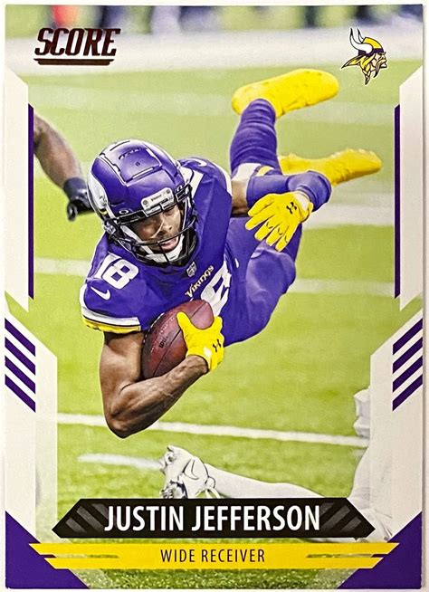 Justin Jefferson 2021 Panini Score Football Minnesota Vikings Card ...