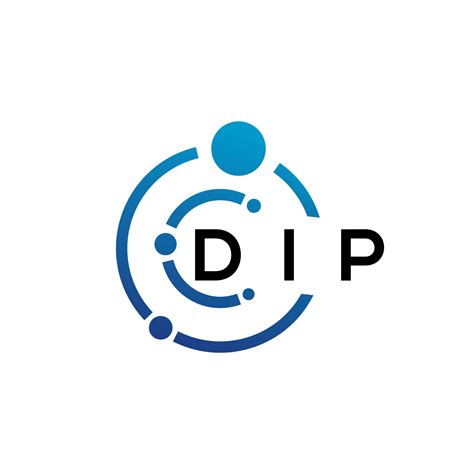 Diseño De Logotipo De Letra Dip Sobre Fondo Blanco Sumergir El