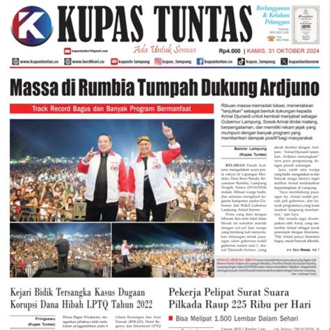 Kupas Tuntas Surat Kabar Harian Kupas Tuntas Edisi Kamis Oktober