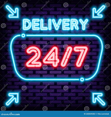 44766 Neon Sign Vector Neon Script Light Banner 260028582