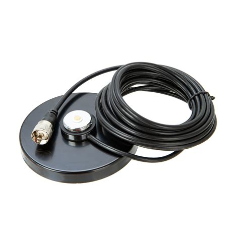 Nb 120 Black 12cm Nmo Antenna Mount Magnetic Base 5m Pl 259 Rg 58 Coaxial Cable For Qyt Tyt Car