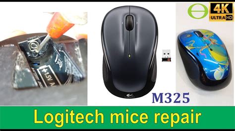 Logitech Mice M325 Not Switching On Battery Terminal Repair Youtube