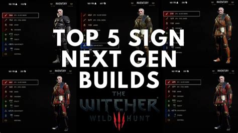 Witcher 3 TOP 5 Sign Builds Next Gen YouTube