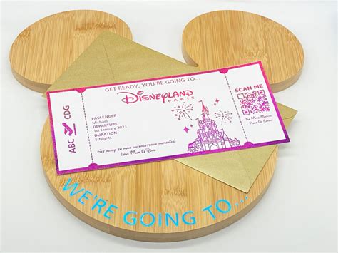 Personalised Disneyland Paris Foil Ticket For Your Magical Etsy Uk