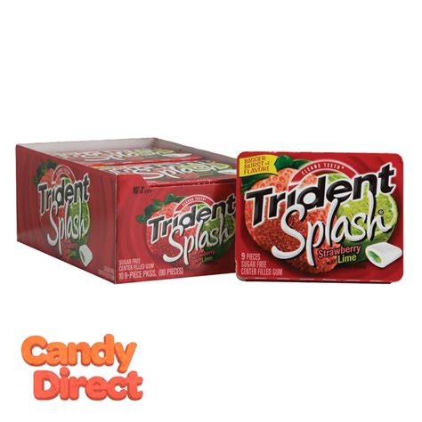 Trident Gum Splash Strawberry Lime 10ct