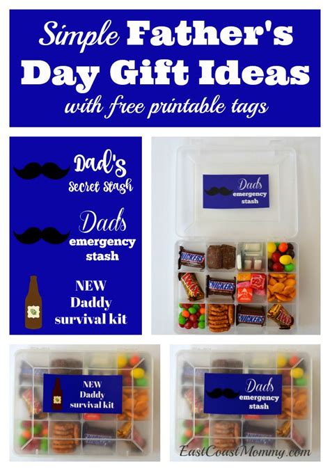 Simple Father S Day Treat Boxes With Free Printable Tags Free