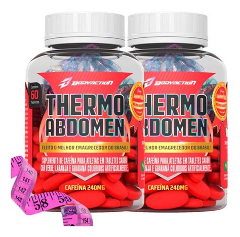 Kit X Thermo Abdomen Caps Termog Nico Body Action Mercadolivre