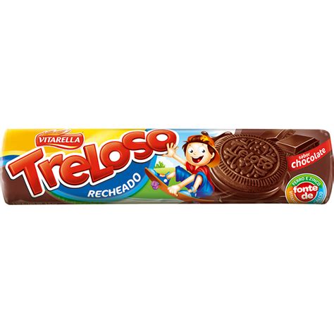 Biscoito Treloso Recheado Chocolate G