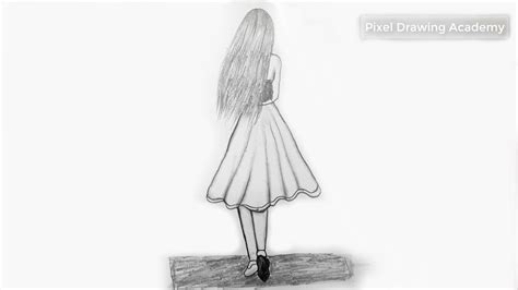 Girl Walking Drawing