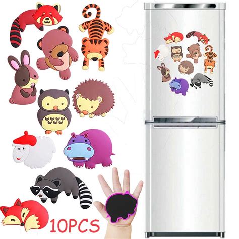 Fridge Magnets Zoo Animal Magnetic Toys Toddler Souvenir Refrigerator ...