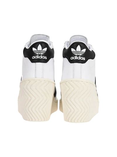 Adidas Originals Superstar Ellure High Top Sneakers In White Black Modesens