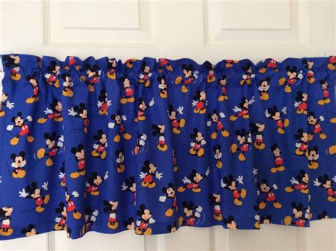 Mickey Mouse Curtain Valance Wide And Long Height In Cotton