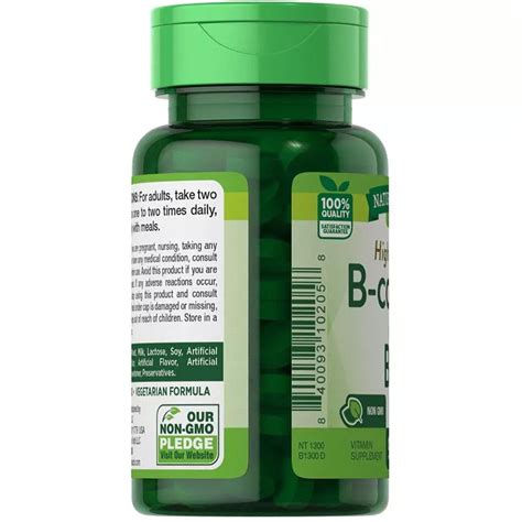 Natures Truth High Potency B Complex Plus B 12 Tablets