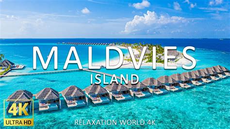 Flying Over Maldives K Uhd Relaxing Music Along With Beautiful