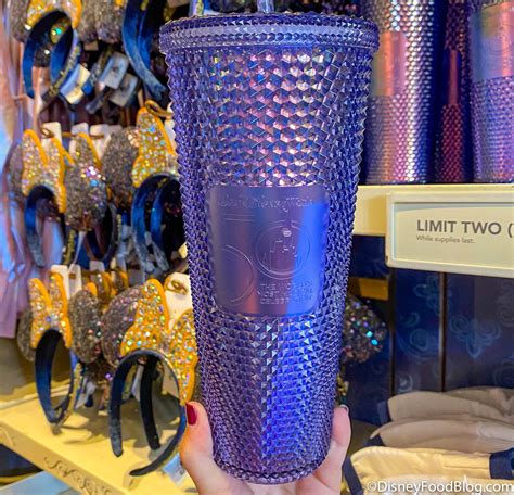 Starbucks 50th X Disneyland Studded Tumbler Purple Blue Anniversary