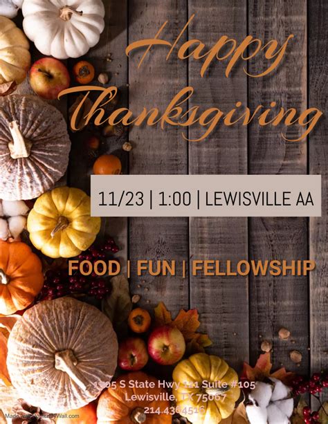 Lewisville Thanksgiving Event - Dallas AA Central Office