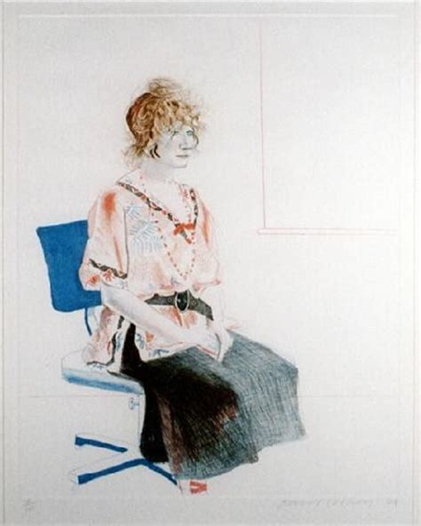 Celia Seated In An Office Chair David Hockney Picassomio